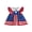 Red, variant on BemeyourBBs Toddler Baby Girl 4th of July Dress Outfit Patriot Independence Day Dress Little Girl Flying Short Sleeve Doll Collar Red White Blue Star Striped Print Bow Summer Princess Party Dress