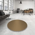 thumbnail image 4 of Ahgly Company Machine Washable Indoor Round Transitional Cinnamon Brown Area Rugs, 5' Round, 4 of 7