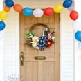 thumbnail image 5 of Patriotic Wreath Flag Sunflower Peony Artificial Flower Front Door Decor Independence Day Memorial Day 4 Sizes Wall Porch, 5 of 6
