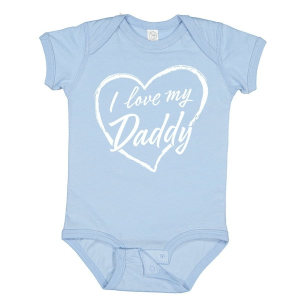 Inktastic I Love My Daddy In White Chalk Heart Gift Baby Boy Or Baby Girl Bodysuit Walmart Com