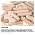 thumbnail image 4 of Uxcell Wooden Dowel Pins 40Pcs 0.39"x3.93" Fluted Beveled Ends Wood Dowel Pegs Dried Hardwood for Woodworking Furniture Shelf, 4 of 7