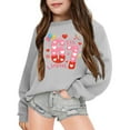 thumbnail image 4 of Toddler Girl Sweatshirts Valentines Day Creative Graphic 67 Sweatshirt Long Sleeve Pullover Tops Warm Fall Winter Clothes Girls Clothes Size 2-3 Years, 4 of 5