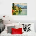 thumbnail image 3 of Shiartex Lake Como Bellagio Poster Canvas Wall Art Picture Print Modern Home for Childrens Kids Room, Bedroom, Bathroom Room Decor (framed,20x16 Inch), 3 of 3