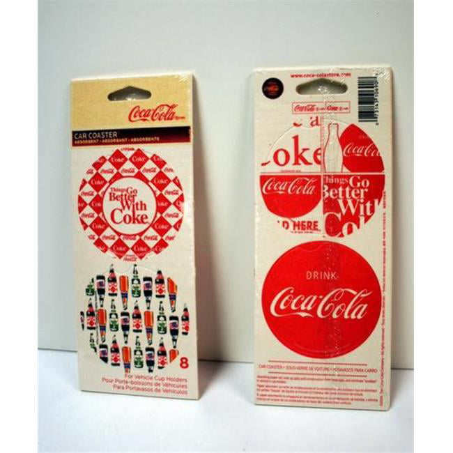 old stock COCA COLA  Cardboard Cup/Bottle Carriers with 4 Cardboard Coasters 