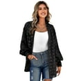 thumbnail image 2 of TRKIYQC Traje de baño para mujer, manga larga, puntos suizos, parte delantera abierta, gasa, cárdigan de playa TRKIYQC  moda, 2 of 9