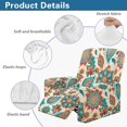 thumbnail image 5 of FKELYI Recliner Slipcover Stretchy Reclining Chair Cover with Pocket Art Boho Flower Leaf Print Non-Slip Sofa Couch Covers 4 Pcs Furniture Protective Covers, 5 of 7