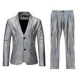 thumbnail image 1 of Men's Suits Retro Punk Gothic Double Wedding Stage Performance Two Piece for Formal Events, 1 of 3