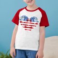thumbnail image 2 of FamilyThread Kids Fourth of July Shirt for Boys Girls Red White and Blue Shirt America Flag Short Sleeve Patriotic American Flag Kids Clothing, 2 of 7