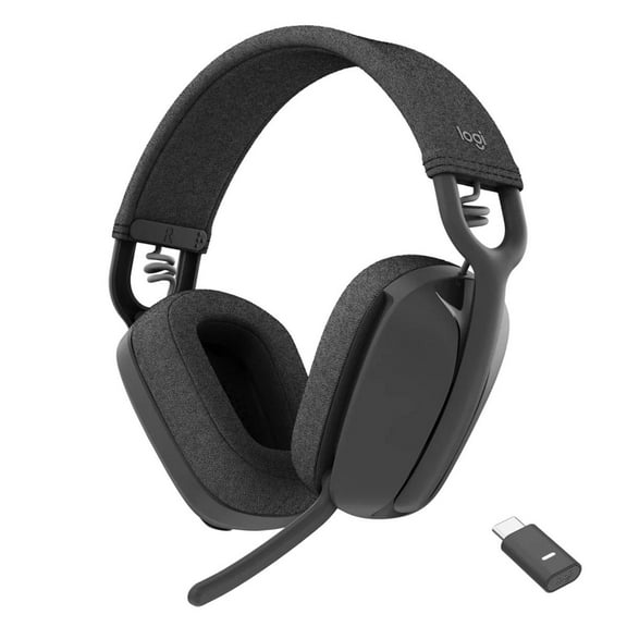 Logitech Zone Vibe Wireless Closed-Back Over-Ear Stereo Headset with Native Bluetooth for Business, Microsoft Teams Certified, Graphite