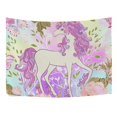 thumbnail image 3 of ABPHQTO Unicornio melena mariposa Arco Iris corazón tapiz decoración colgante de pared decoración del hogar sala de estar dormitorio 150x225 cm, 3 of 4
