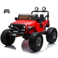 thumbnail image 1 of VOLTZ TOYS Lifted Monster Jeep 24V 2 Seater Classic Ride on Car with Remote Control, Leather Seat and EVA Tires, 1 of 7