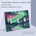 thumbnail image 4 of 3 Gang Light Switch Cover Plate Snow Aurora Wall Plate Decorate Electrical Outlet Cover Plates 4.56”x4.48”, 4 of 8