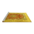 thumbnail image 2 of Ahgly Company Machine Washable Indoor Rectangle Persian Yellow Traditional Area Rugs, 8' x 12', 2 of 4