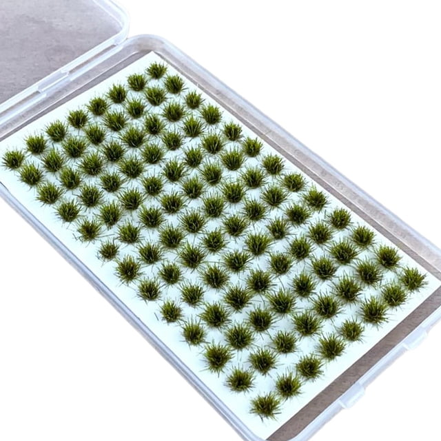 bedienty Grass Tuft Model Diorama Layout for Railroad Train Decor Light Green 4x6mm