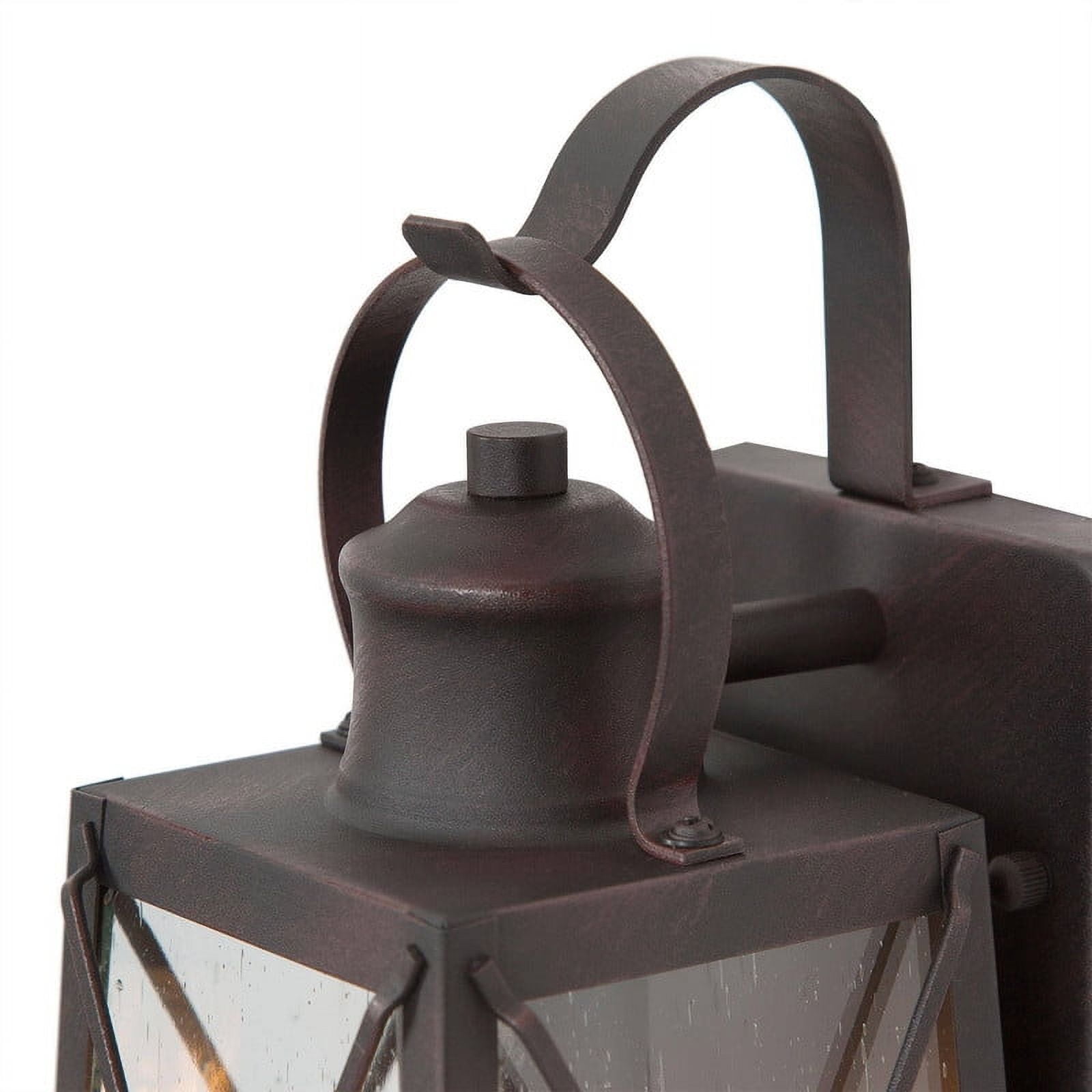 LNC 1-Lgiht Black Modern Rustic Outdoor Wall Sconce/ Glass Bronze Finish