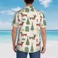 thumbnail image 6 of Haiem Christmas Dachshund Dog Printed Hawaiian Shirt for Men - Men’s Casual Beach Summer Shirts - Stretch Fabric with Modern Fit-X-Large, 6 of 9