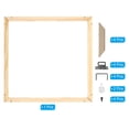 thumbnail image 3 of Unique Bargains Canvas Stretcher Bars Kit, 18x18 Inch Rectangle Solid Wood Frame for Paint, Prints, Oil Paintings, Wood Color, 3 of 5
