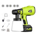 thumbnail image 1 of Labymos 20V Cordless Paint Sprayer with 1500mAh Battery, 3 Spray Patterns, 4 Nozzle Sizes, Adjustable Spray Width, 360° Rotation, US/EU Plug, 110-220V, Green, Includes Accessories, 1 of 6