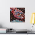 thumbnail image 6 of "House Finch Pointillism". - Canvas, 6 of 25