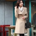 thumbnail image 4 of Jumpingount Mujer frío Otoño Invierno abrigo a prueba de viento con bolsillos ropa de moda regalos disfraz actividad Casual Abrigos y chamarras Caqui Jumpingount AP013740-01, 4 of 6