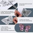 thumbnail image 6 of 100Pcs Butterflies Mushroom Flower Water Soluble Embroidery Patterns Stabilizers Hand Sewing Stick and Stitch Transfers Fabric Wash Away Pre-Printed Self Adhesive, 6 of 9