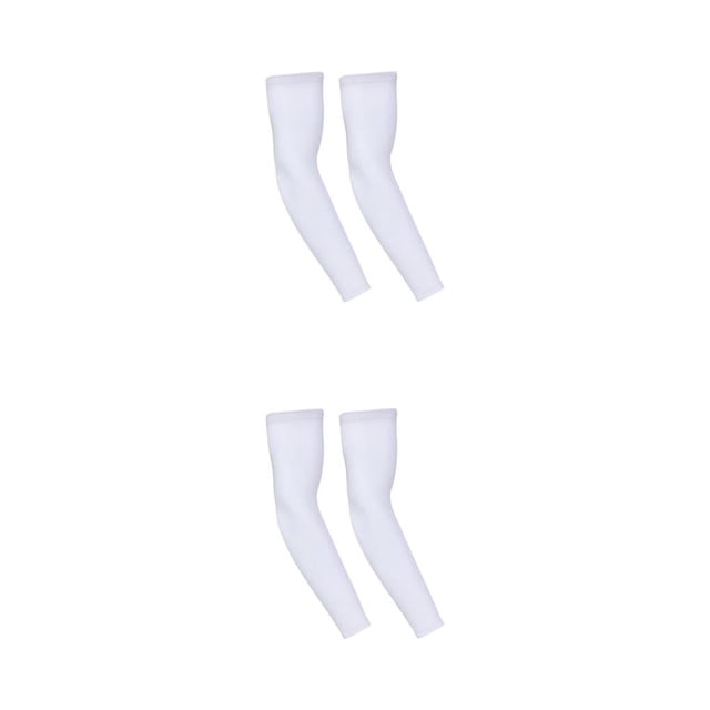 Yuarrent Nylon ciclismo manga del brazo lavable pesca baloncesto fútbol correr montañismo entrenamiento mangas accesorios blanco S Blanco S 2piezas