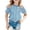 Blue, variant on Boys Carnival Stripe Short Sleeve Graphic Tee Comfortable Casual Colorful Party Top For Kids Purple,90