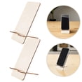 thumbnail image 6 of Hemobllo 10Pcs Wooden Phone Stand Portable Desk Holder Unfinished DIY Craft Beige, 6 of 8