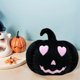 thumbnail image 1 of Cojín Decorativo de Calabaza para Halloween, Suave Cojín Sintético de Calabaza, Centro de Mesa de Algodón Negro y Rosa, 15 X 15 X 9 Cm, Seguro para Niños y Decoración de Fiestas., 1 of 7