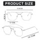 thumbnail image 2 of Gafas anti-azules irregulares de doble haz personalizadas, gafas de metal de moda, hechas de metal, 2 of 5