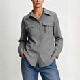 thumbnail image 2 of Upf 50 Sun Protection Women's Long Sleeve Shirts Outdoor Fast Dry Fishing Hiking Travel Tops Lightweight Breathable Rash Guard for Summer | CSEONE,Gray L, 2 of 9