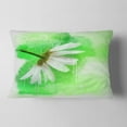 thumbnail image 2 of Designart White Chamomile with Green Splashes - Floral Throw Pillow - 12x20, 2 of 5