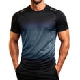 thumbnail image 3 of Ovzne Men's Big & Tall Gradient Crew Neck Short Sleeve T-Shirts Athletic Sports Tees Casual Stretchy Workout Tops Sizes XS-5XL, 3 of 6