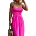 thumbnail image 2 of Strapless Women's Sleeveless Jumpsuit Summer Casual Loose Jumpsuit Women's with Pockets Jumpsuit, 2 of 6