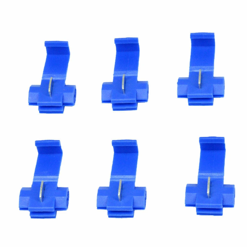 FLINT- 100X Blue Electrical Cable Connectors Quick Splice Lock Wire Terminals Crimp