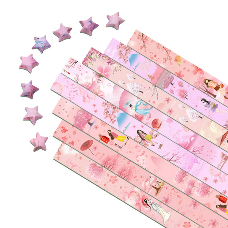 Pastel Mixed Origami Lucky Star Paper Strips Baby Shower Pack of 100 Strips  