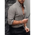 thumbnail image 3 of Camisas de manga larga para hombre, camisas con botones, camisas casuales, camisas de corte regular, 3 of 8