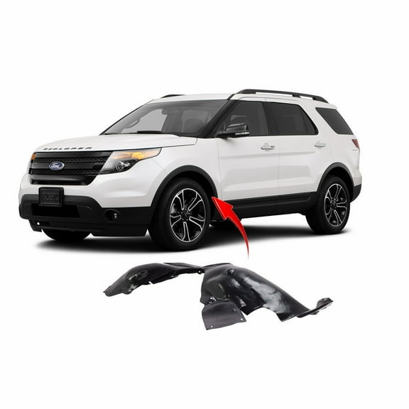 DCP Front Left Driver Side Fender Liner For 2011-2015 Ford Explorer FO1248149