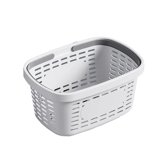 Cesta de plástico para guardar artículos diversos del hogar, armario de escritorio, cesta rectangular pequeña, cesta transparente para el baño.