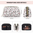 thumbnail image 2 of Cute Funny Cow Cartoon Cow Print Makeup Bag, Large Capacity Travel Cosmetic Bag for Women Girls- Travel Toiletry Bag Leather Portable Waterproof Makeup Case Organizer with Handle, 2 of 4