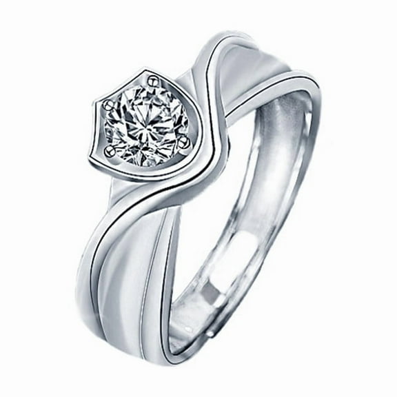 Whudwhu Original Princess and Knight Couple Ring, Moissanite, S925 Silver