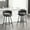 Blackgray, variant on Bar Stools Set of 2, Counter Height Barstools with Woven Back and Footrest, 26" Modern Upholstered Kitchen Island Chairs for Kitchen Island, Cafe, Pub, Bar Counter, Brown