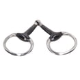 thumbnail image 2 of Bocado articulado para caballos de 135 mm con anillos de acero inoxidable: bocado equino de estilo inglés para un control suave, 2 of 8