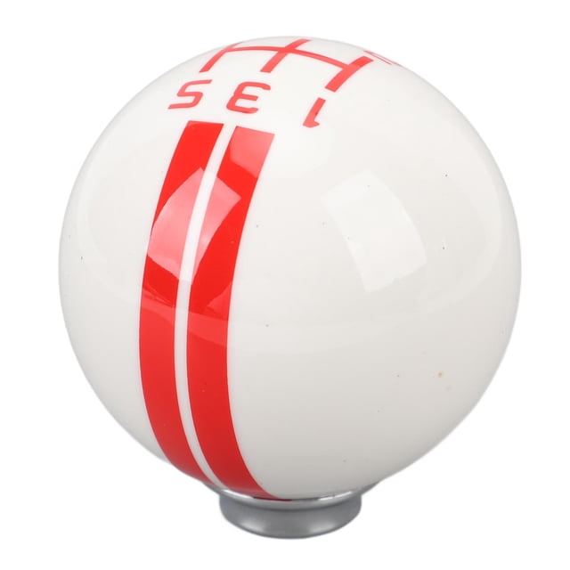 Pommeau de Levier de Vitesse 5 Vitesses, Pommeau de Levier de Vitesse de Course Boule Ronde Manuel avec 3 Adaptateurs, Levier de Vitesse à Lancer Court Adapté pour 1967-2018