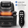 thumbnail image 4 of Sino Luban Dual Motor Power Lift Recliner Chair for Elderly with Massage and Heat, Electric Lift Chair for Adults with Extended Footrest, USB A&C, 2 Cup Holders (T6013 - Faux Leather, Black, Medium), 4 of 10