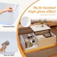 thumbnail image 3 of MODERNLUXE 39.3" Lift Top Coffee Table with LED Lights, High Gloss Centre Table with Hidden Storage,Lifting Sofa Side Table End Table for Living Room,White, 3 of 9