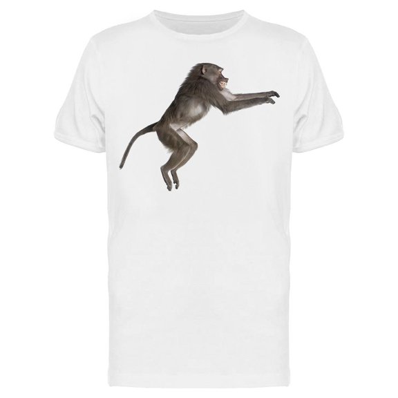 Side View Of Baboon Jumping Tee Men's -Image by Shutterstock