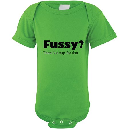 

Fussy There s A Nap For That Infant Toddler Baby Cotton Bodysuit One Piece Apple Green 18 Months