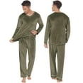 thumbnail image 2 of Ekouaer Couples Matching Pajamas Sets Velvet PJs Set for Men and Women Velour Long Sleeve Sleepwear, 2 of 4