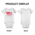 thumbnail image 3 of Proud to Be Turkish American Flag Baby Romper Bodysuit For Boy Girl (White, 12-18 Months), 3 of 5
